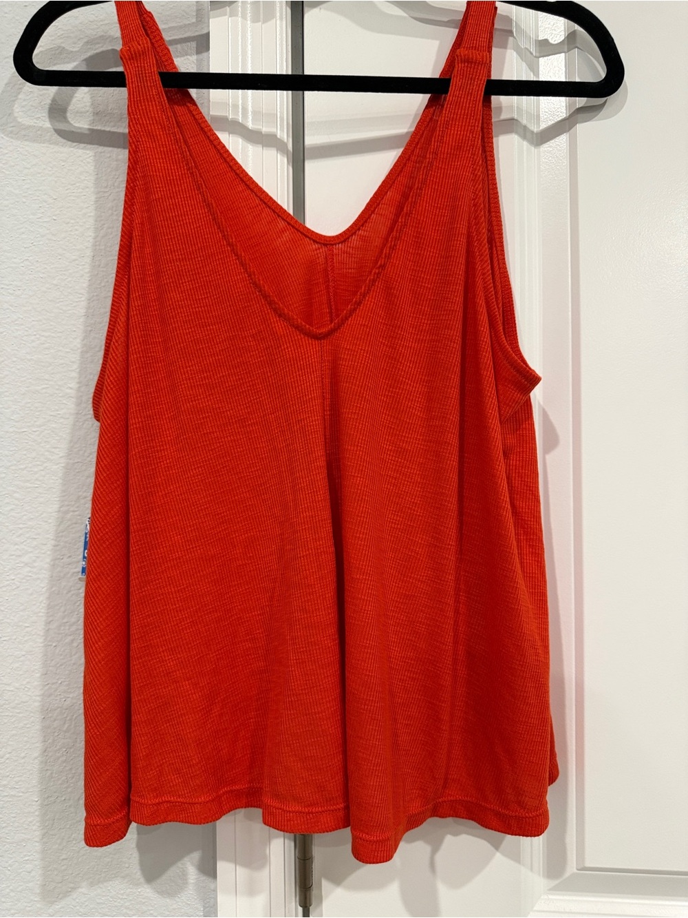 Free People Vibrant Orange V-Neck Tank